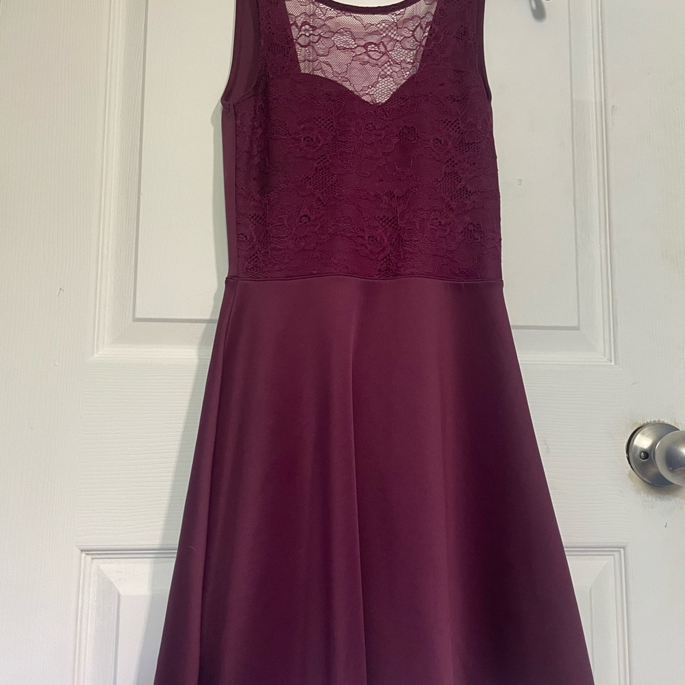 H&M Red A-Line Midi Dress for Prom